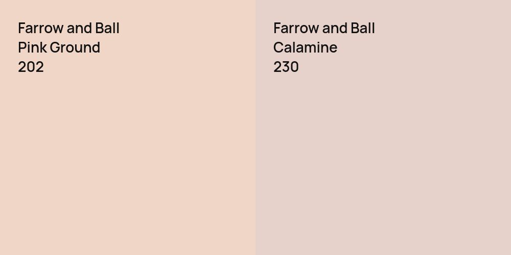 Farrow and Ball Pink Ground vs. Farrow and Ball Calamine