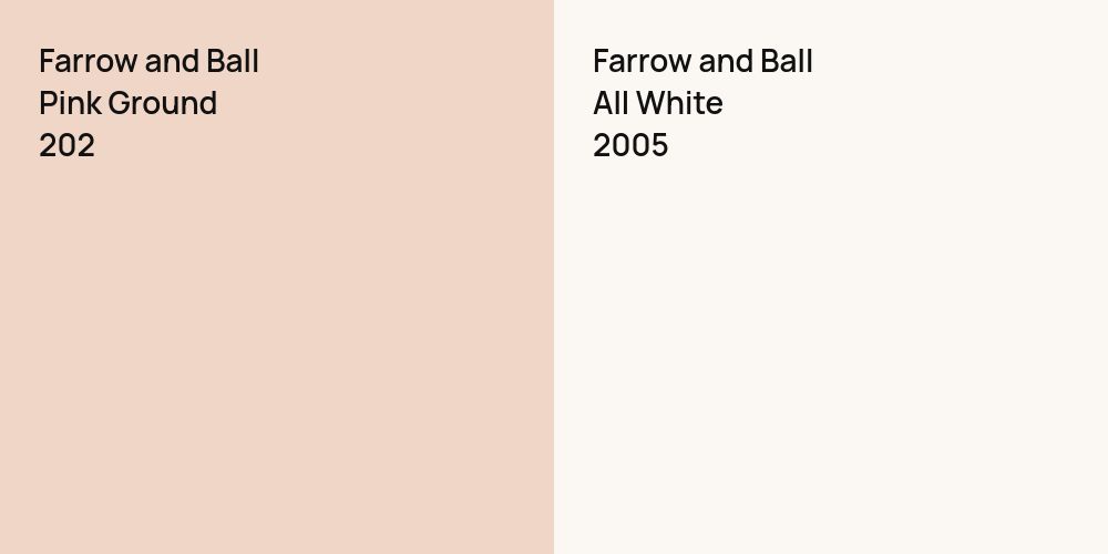 Farrow and Ball Pink Ground vs. Farrow and Ball All White