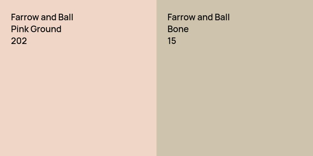 Farrow and Ball Pink Ground vs. Farrow and Ball Bone