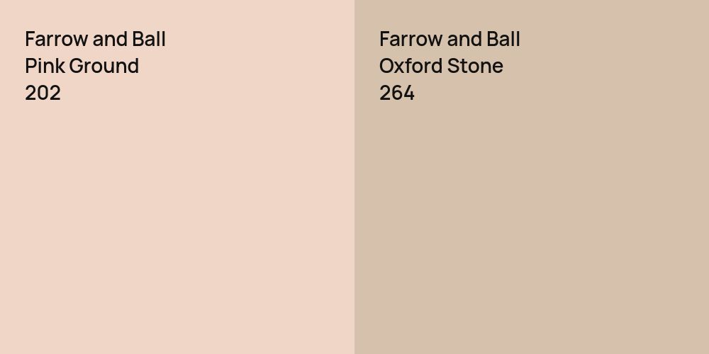 Farrow and Ball Pink Ground vs. Farrow and Ball Oxford Stone