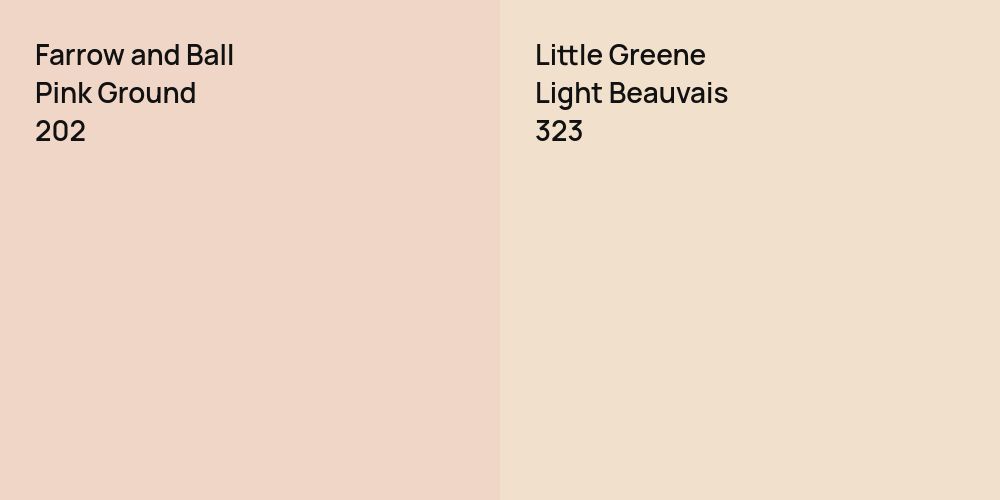 Farrow and Ball Pink Ground vs. Little Greene Light Beauvais