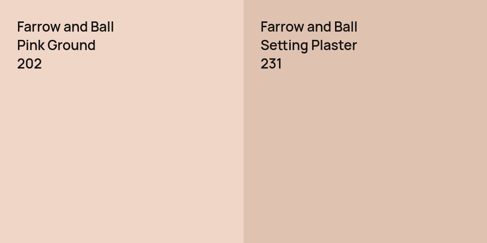 Farrow and Ball Pink Ground vs. Farrow and Ball Setting Plaster