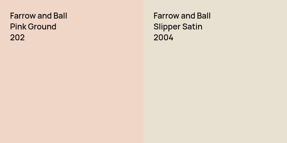 Farrow and Ball Pink Ground vs. Farrow and Ball Slipper Satin