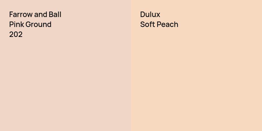 Farrow and Ball Pink Ground vs. Dulux Soft Peach