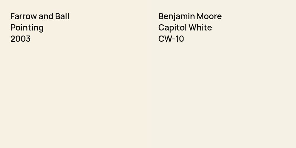 Farrow and Ball Pointing vs. Benjamin Moore Capitol White