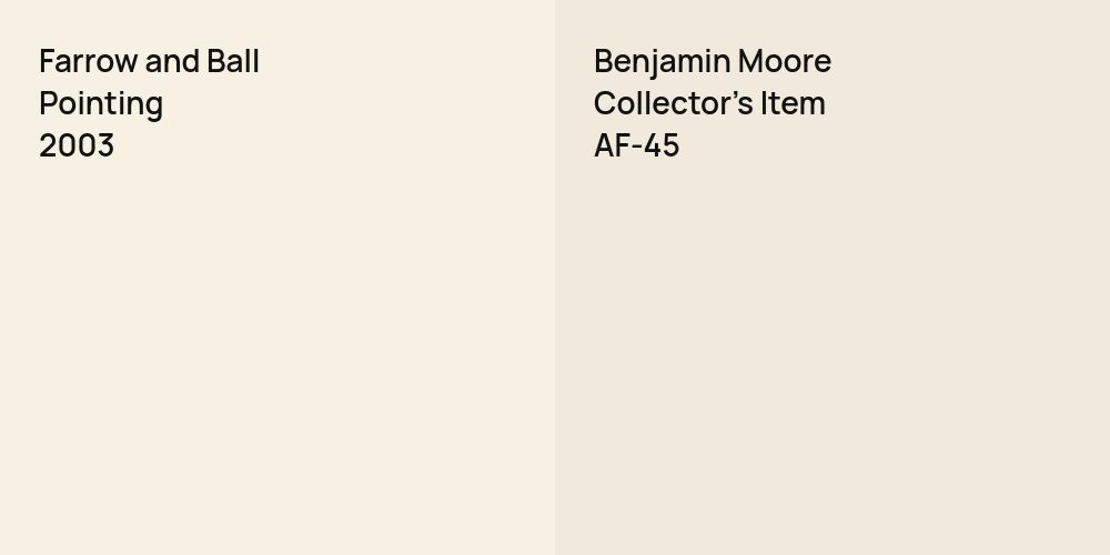 Farrow and Ball Pointing vs. Benjamin Moore Collector's Item