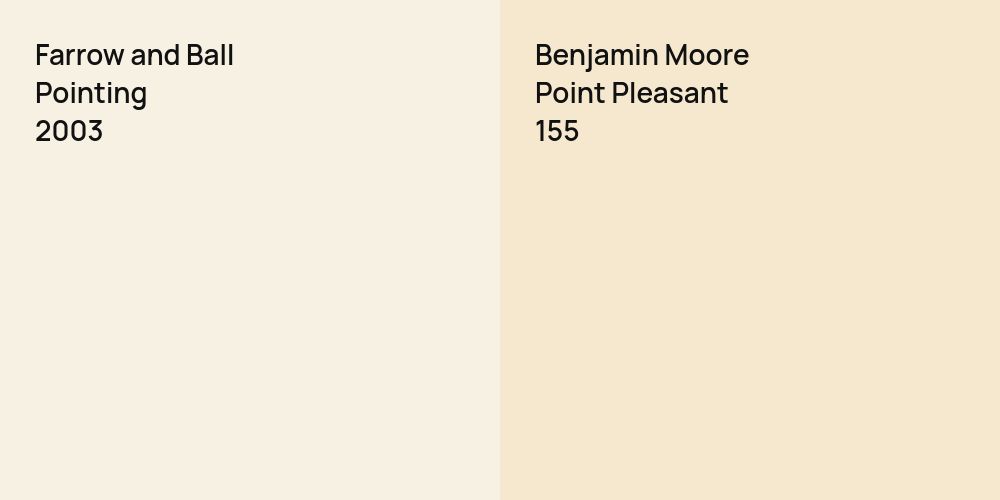 Farrow and Ball Pointing vs. Benjamin Moore Point Pleasant