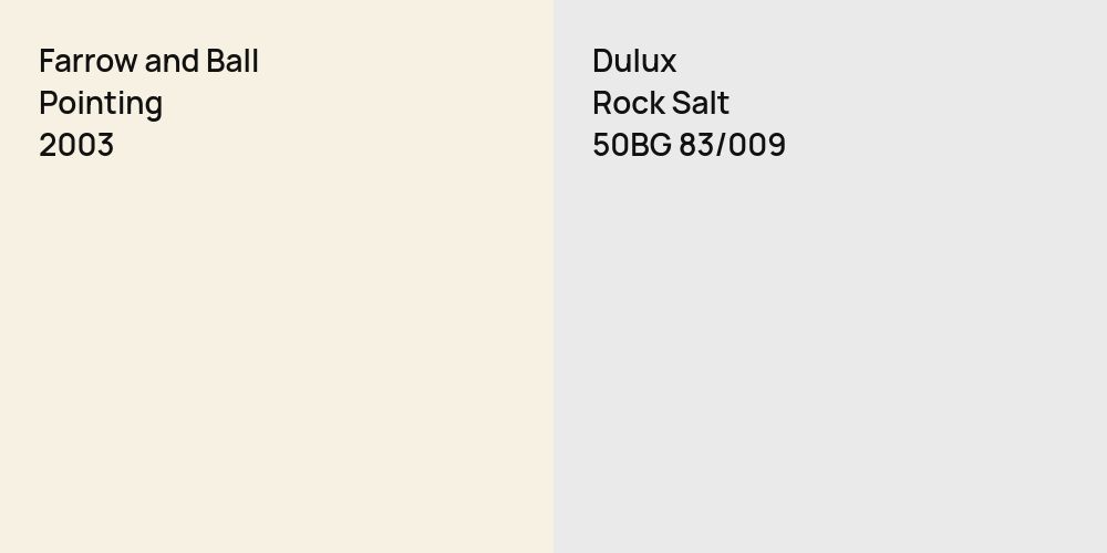 Farrow and Ball Pointing vs. Dulux Rock Salt