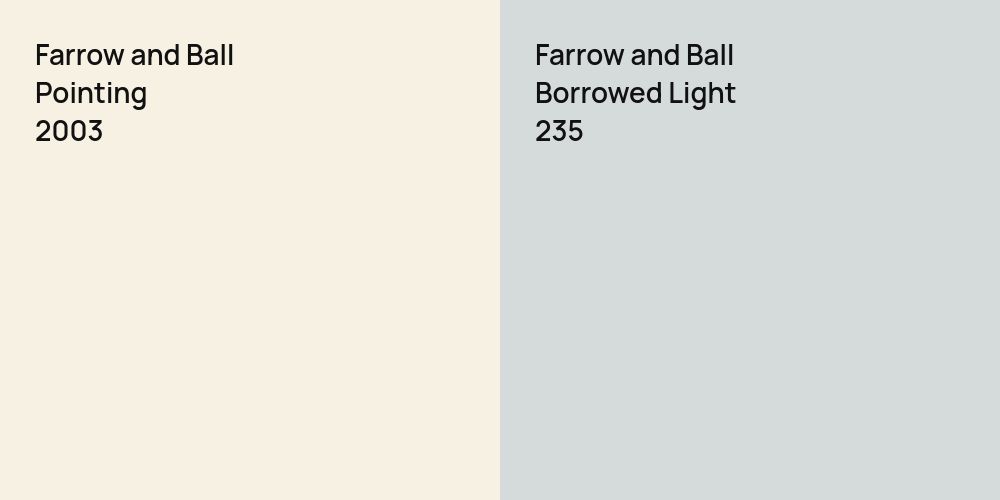 Farrow and Ball Pointing vs. Farrow and Ball Borrowed Light