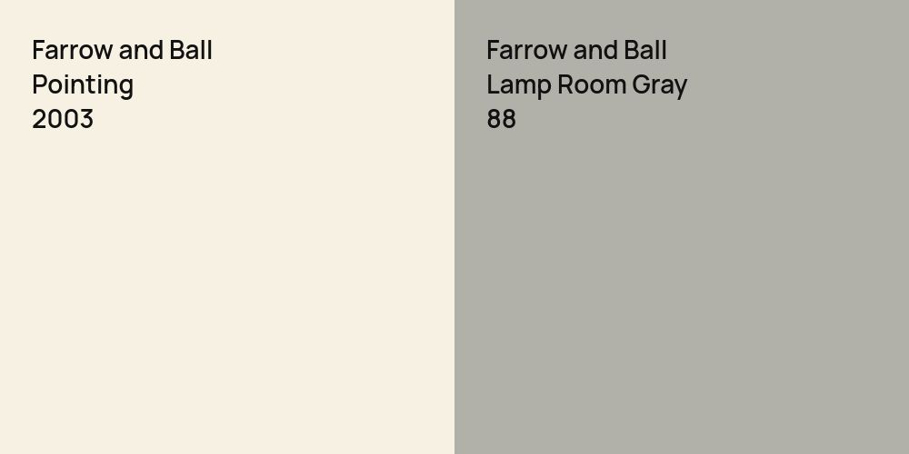 Farrow and Ball Pointing vs. Farrow and Ball Lamp Room Gray