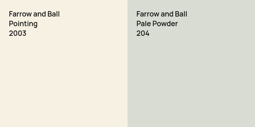 Farrow and Ball Pointing vs. Farrow and Ball Pale Powder