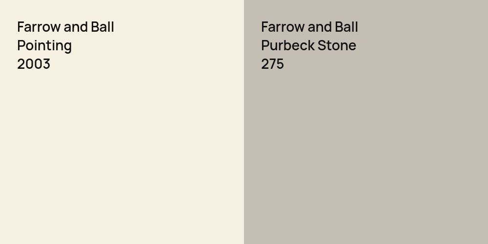 Farrow and Ball Pointing vs. Farrow and Ball Purbeck Stone