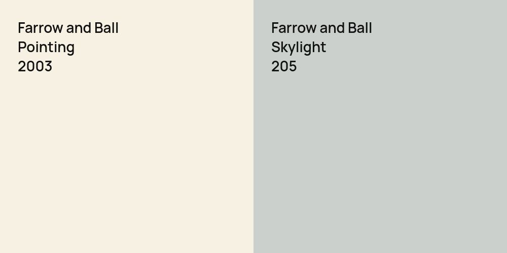 Farrow and Ball Pointing vs. Farrow and Ball Skylight