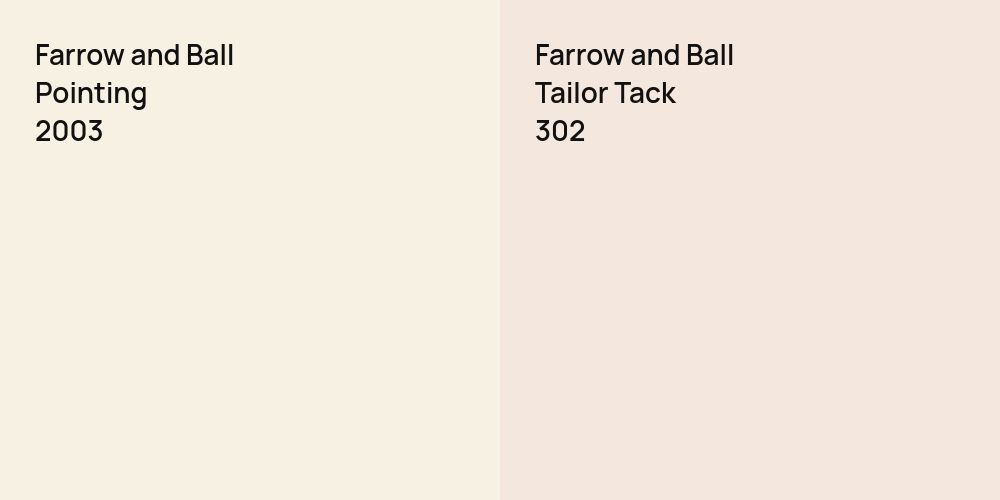 Farrow and Ball Pointing vs. Farrow and Ball Tailor Tack