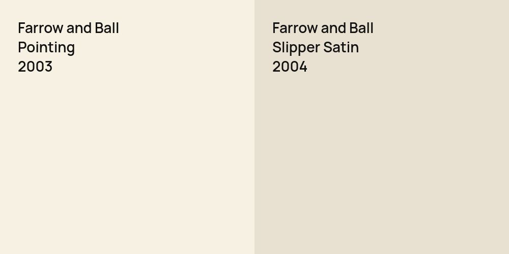 Farrow and Ball Pointing vs. Farrow and Ball Slipper Satin