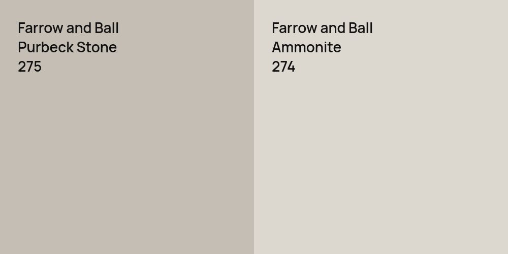 Farrow and Ball Purbeck Stone vs. Farrow and Ball Ammonite