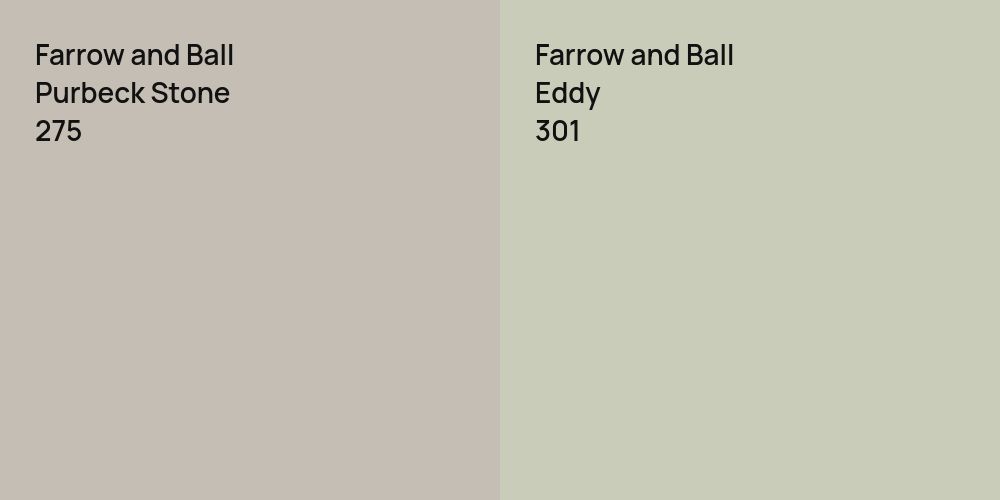 Farrow and Ball Purbeck Stone vs. Farrow and Ball Eddy