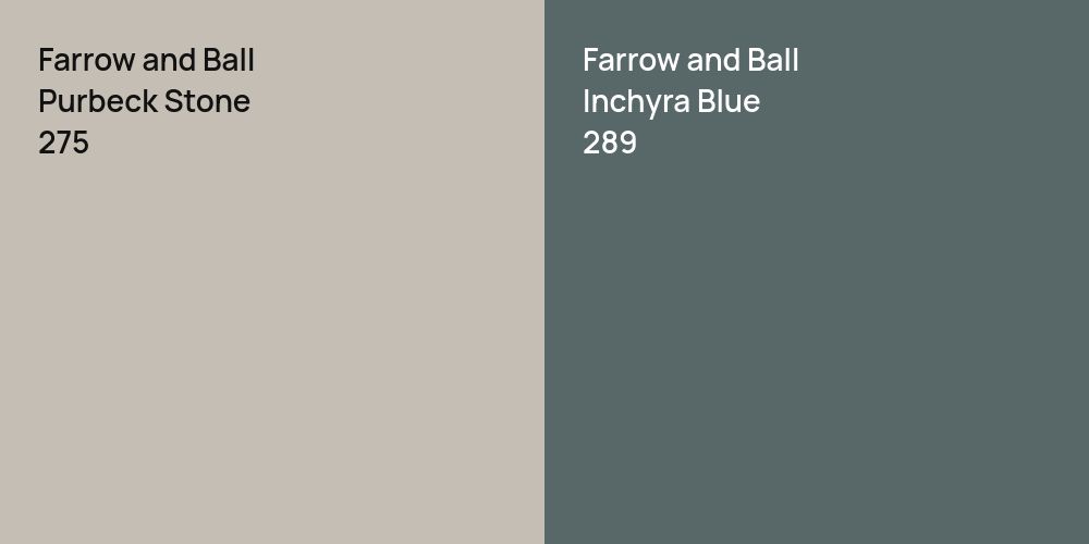 Farrow and Ball Purbeck Stone vs. Farrow and Ball Inchyra Blue