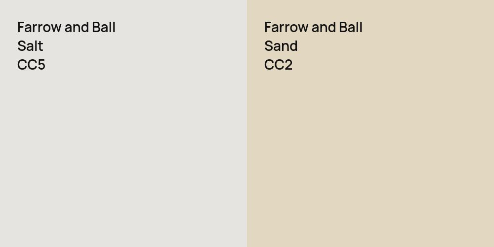 Farrow and Ball Salt vs. Farrow and Ball Sand