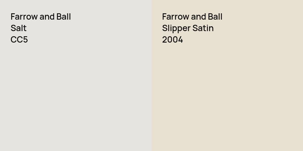 Farrow and Ball Salt vs. Farrow and Ball Slipper Satin