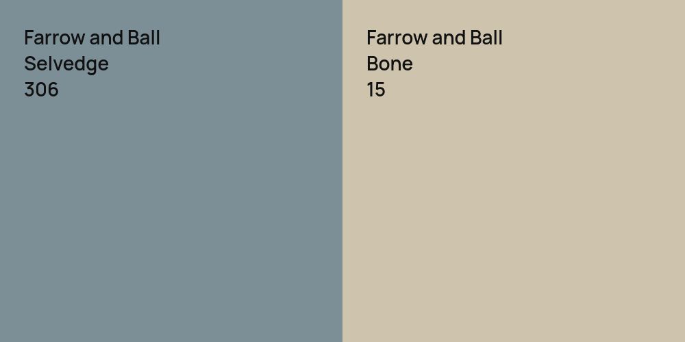 Farrow and Ball Selvedge vs. Farrow and Ball Bone