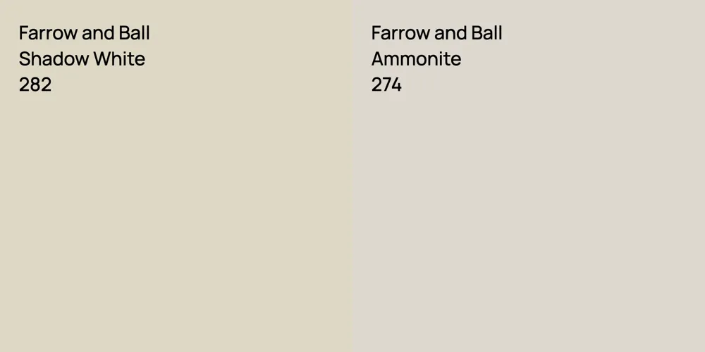 Farrow and Ball Shadow White vs. Farrow and Ball Ammonite