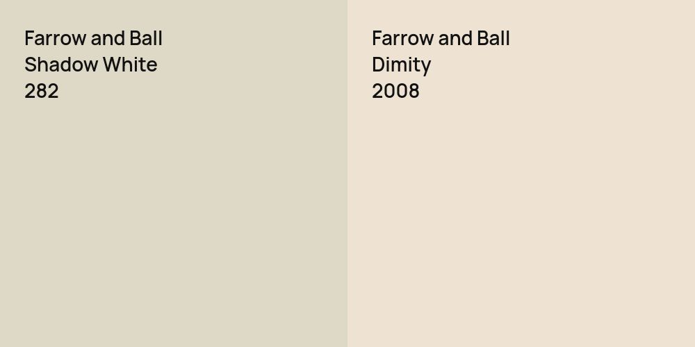 Farrow and Ball Shadow White vs. Farrow and Ball Dimity