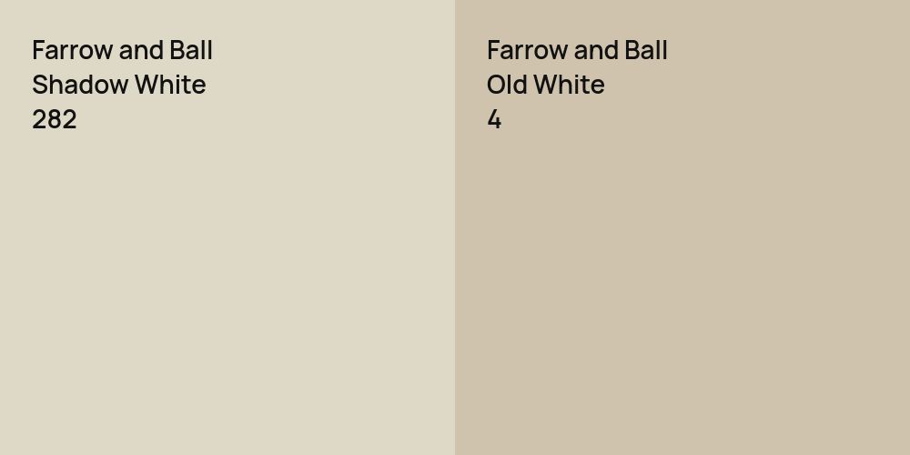 Farrow and Ball Shadow White vs. Farrow and Ball Old White