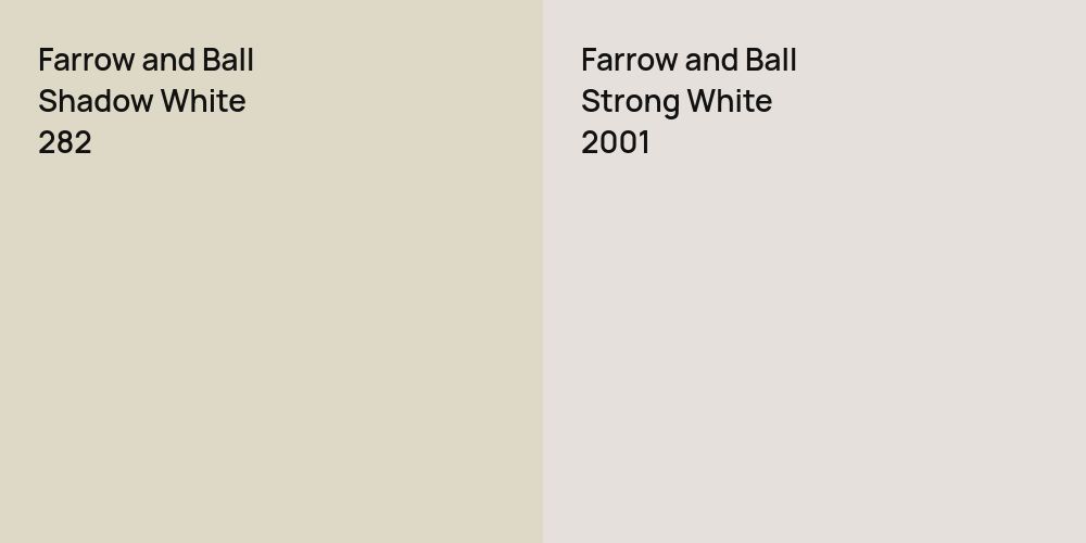 Farrow and Ball Shadow White vs. Farrow and Ball Strong White