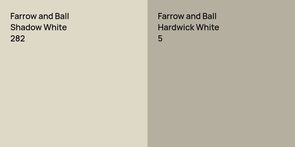 Farrow and Ball Shadow White vs. Farrow and Ball Hardwick White