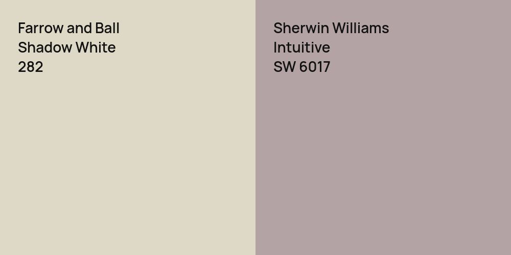 Farrow and Ball Shadow White vs. Sherwin Williams Intuitive