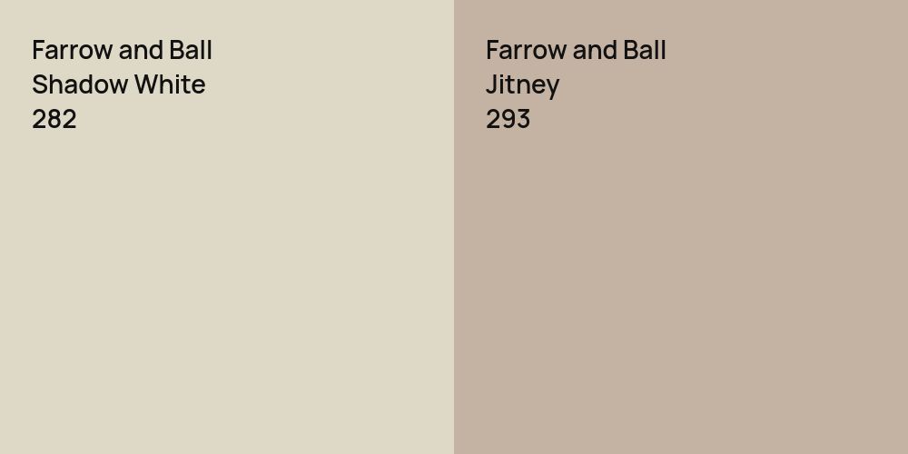 Farrow and Ball Shadow White vs. Farrow and Ball Jitney