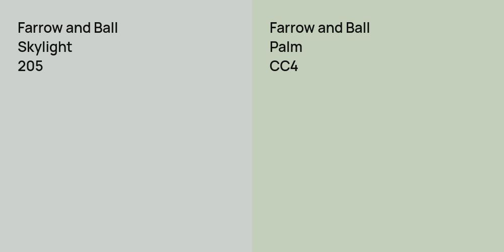 Farrow and Ball Skylight vs. Farrow and Ball Palm