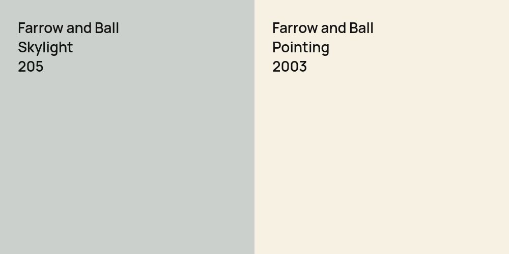 Farrow and Ball Skylight vs. Farrow and Ball Pointing