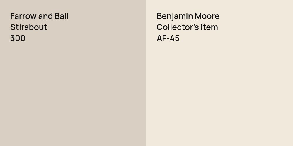 Farrow and Ball Stirabout vs. Benjamin Moore Collector's Item