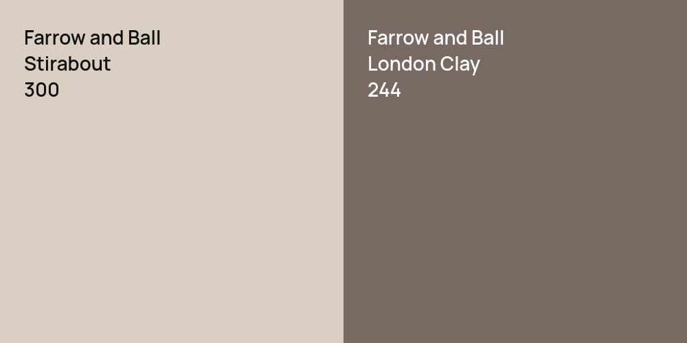 Farrow and Ball Stirabout vs. Farrow and Ball London Clay