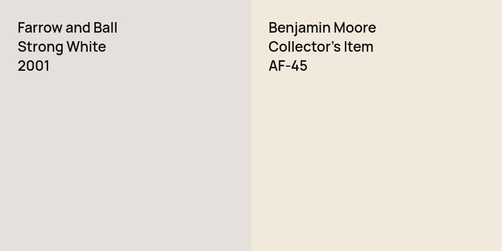 Farrow and Ball Strong White vs. Benjamin Moore Collector's Item