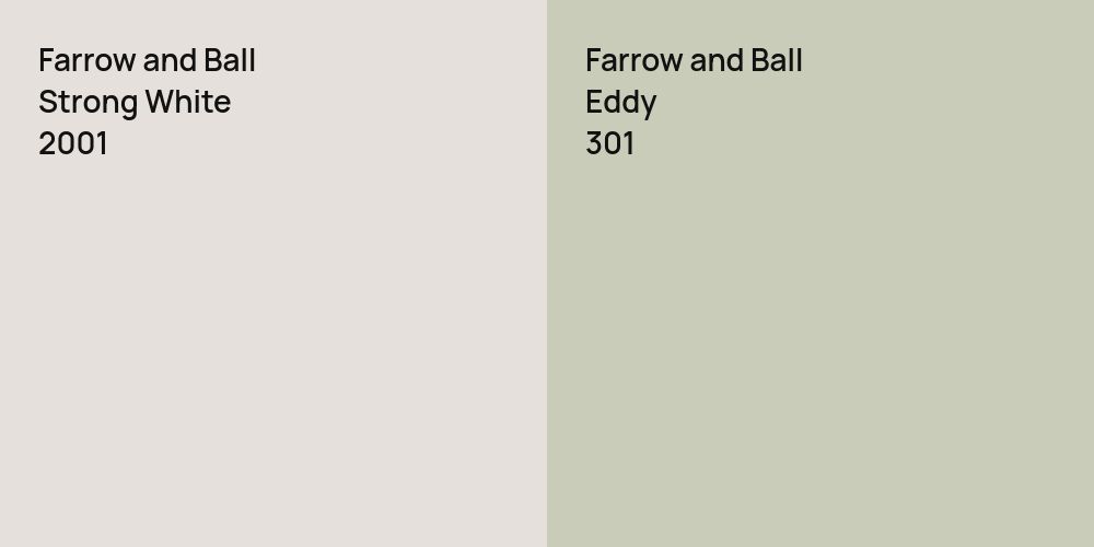 Farrow and Ball Strong White vs. Farrow and Ball Eddy