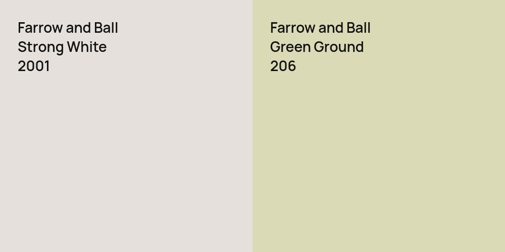 Farrow and Ball Strong White vs. Farrow and Ball Green Ground