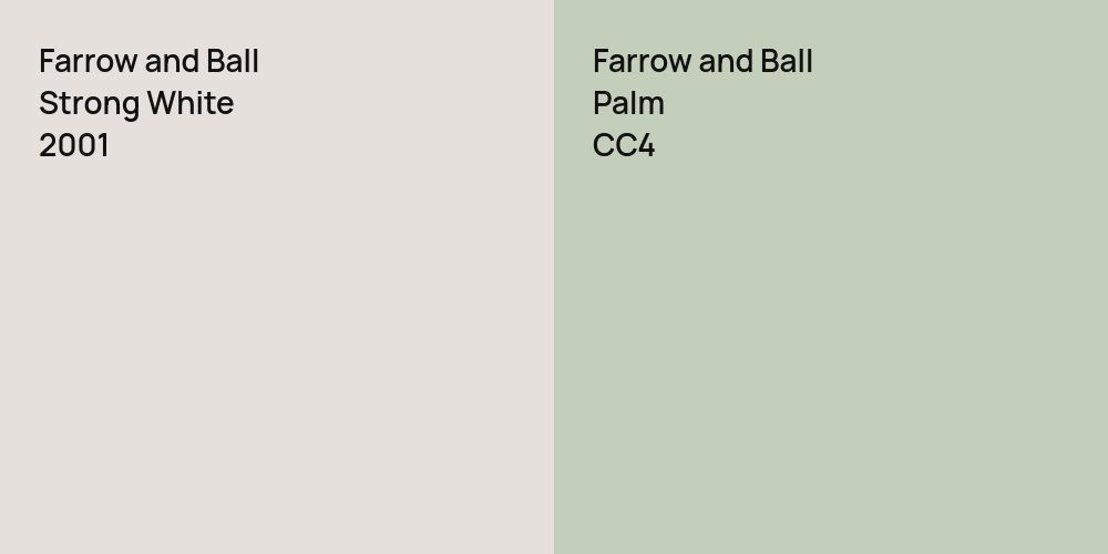 Farrow and Ball Strong White vs. Farrow and Ball Palm