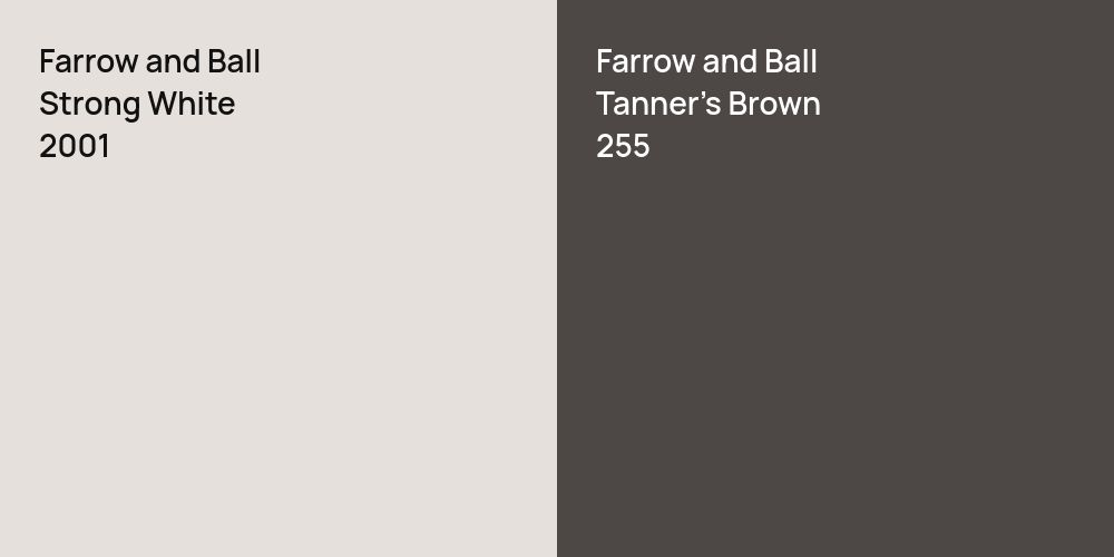 Farrow and Ball Strong White vs. Farrow and Ball Tanner's Brown