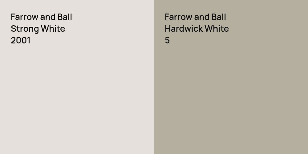 Farrow and Ball Strong White vs. Farrow and Ball Hardwick White