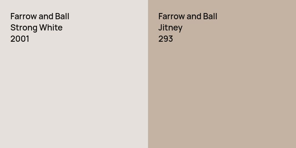 Farrow and Ball Strong White vs. Farrow and Ball Jitney