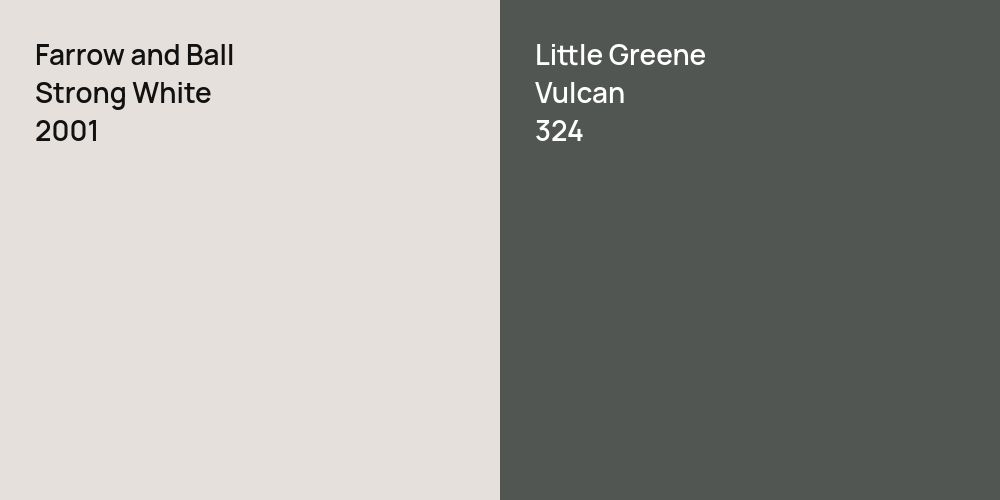 Farrow and Ball Strong White vs. Little Greene Vulcan