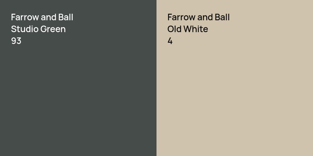 Farrow and Ball Studio Green vs. Farrow and Ball Old White