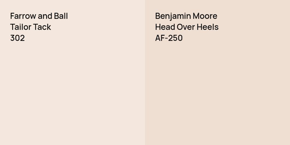 Farrow and Ball Tailor Tack vs. Benjamin Moore Head Over Heels