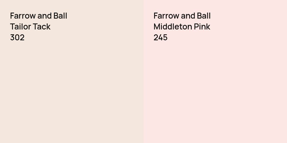 Farrow and Ball Tailor Tack vs. Farrow and Ball Middleton Pink