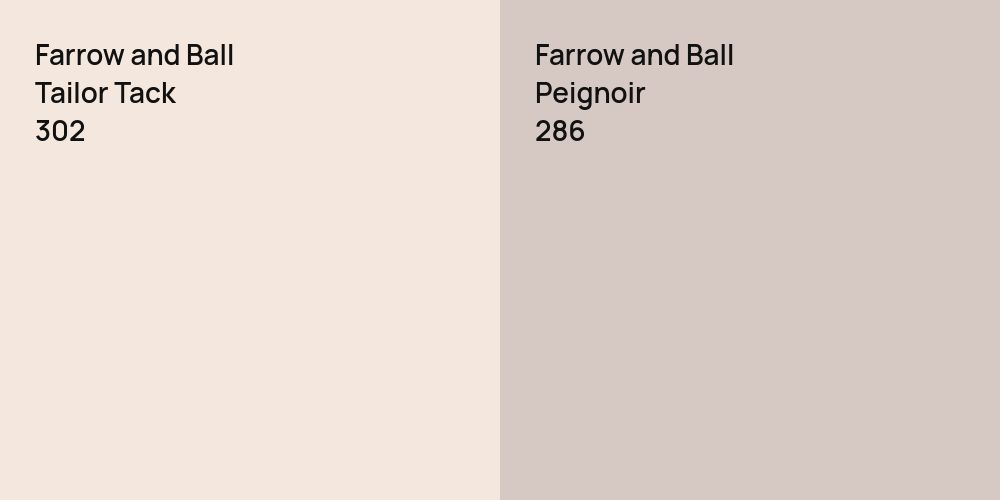 Farrow and Ball Tailor Tack vs. Farrow and Ball Peignoir