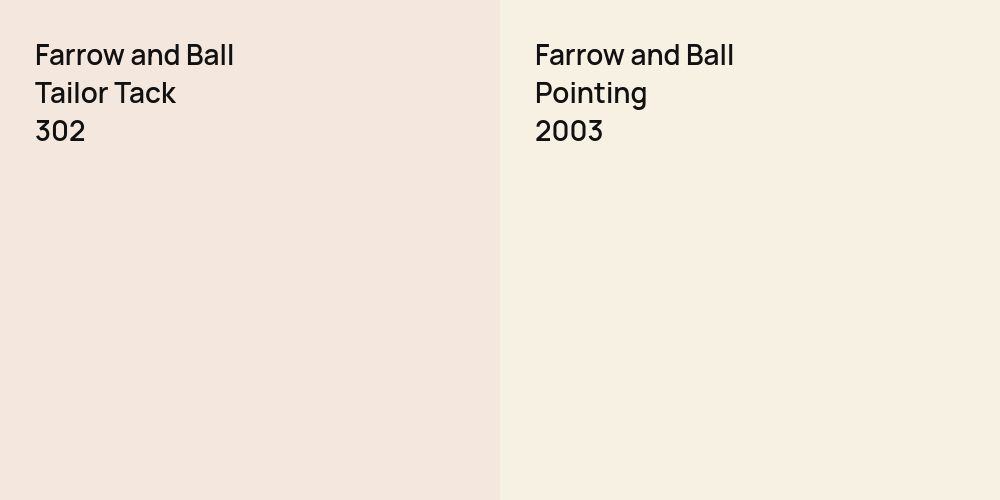 Farrow and Ball Tailor Tack vs. Farrow and Ball Pointing