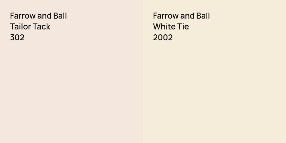 Farrow and Ball Tailor Tack vs. Farrow and Ball White Tie